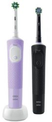 Szczoteczka rotacyjna Oral-B Vitality Pro D103 Duo czarny/fioletowy. Czarne szczoteczki elektryczne Oral-B. Za 179.90 zł.