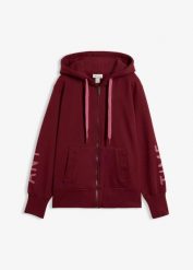 Bluza rozpinana z kapturem z elastycznej mieszanki bawełny. Niebieskie bluzy damskie bonprix, bez wzorów, z bawełny, bez ramiączek, z kapturem. Za 209.99 zł.