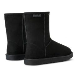Buty damskie Risely wodoodporne. Czarne obuwie trekkingowe damskie Regatta, bez zapięcia. W wyprzedaży za 169.99 zł.