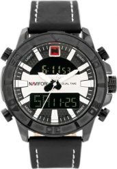 Zegarek ZEGAREK MĘSKI NAVIFORCE - NF9114 (zn046a) - black/silver. Czarne zegarki męskie NoName, bez wzorów. Za 72.61 zł.