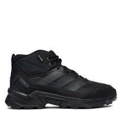 Trekkingi adidas. Czarne botki męskie Adidas, bez wzorów, bez obcasa, bez zapięcia. Za 439.99 zł.