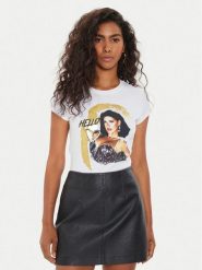 Guess T-Shirt W4YI67 K49A1 Biały Regular Fit. Białe t-shirty damskie Guess, xxl, z aplikacjami, z syntetyku, bez kołnierzyka, bez ramiączek. Za 99.99 zł.