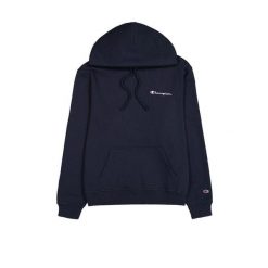 Bluza męska z kapturem do treningu Champion Hooded Sweatshirt granatowa. Niebieskie bluzy męskie Champion, m, bez wzorów, bez ramiączek, z kapturem. Za 279.00 zł.