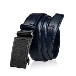 Skórzany pasek męski BETLEWSKI Granatowy 125. Niebieskie paski męskie Betlewski, ze skóry. Za 99.00 zł.