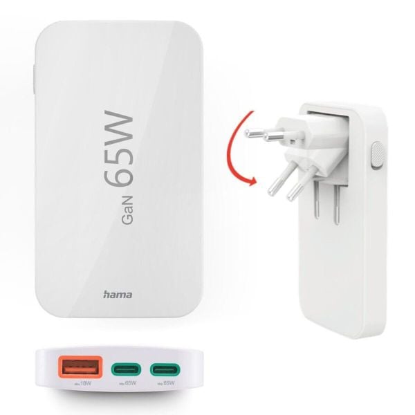 Ładowarka Ścienna HAMA 00201976 Gnizadko EU. Białe powerbanki Hama. W wyprzedaży za 168.25 zł.