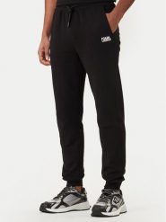 KARL LAGERFELD Spodnie dresowe 705782 562917 Czarny Regular Fit. Czarne spodnie sportowe męskie KARL LAGERFELD, m, bez wzorów, z bawełny. Za 375.99 zł.