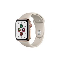 Smartwatch Apple Watch 5 44mm Stainless Gold Beżowy (MWWH2FD/A). Brązowe, cyfrowe zegarki smartwatch Apple, bez wzorów. Za 3,549.01 zł.
