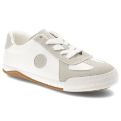 Trampki damskie Big Star, skóra naturalna zamszowe wstawki sznurowany fason klasyczna gumowa podeszwa okrągły nosek, białe, TT274145. Białe trampki i tenisówki damskie BIG STAR, bez wzorów, z gumy, bez zapięcia. Za 139.00 zł.