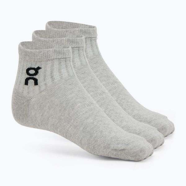 Skarpety On Logo Sock Mid 3. Szare skarpetki damskie On, bez wzorów, z bawełny. Za 77.99 zł.