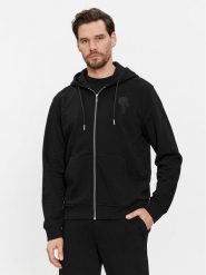 KARL LAGERFELD Bluza 705401 541900 Czarny Regular Fit. Czarne bluzy męskie KARL LAGERFELD, m, bez wzorów, z bawełny, bez ramiączek, bez kaptura. Za 1,349.00 zł.
