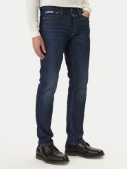 Calvin Klein Jeans Jeansy LV04RD740G Granatowy Slim Fit. Niebieskie jeansy męskie Calvin Klein Jeans, z bawełny. Za 409.99 zł.