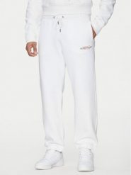 Guess Jeans Spodnie dresowe M4YB18 K9V31 Biały Regular Fit. Białe spodnie sportowe męskie Guess Jeans, m, z aplikacjami, z bawełny. Za 159.99 zł.