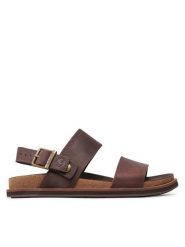Timberland Sandały Amalfi Vibes 2Band Sandal TB0A419HV131 Brązowy. Brązowe sandały męskie Timberland, bez wzorów, z nubiku, bez zapięcia. Za 369.99 zł.