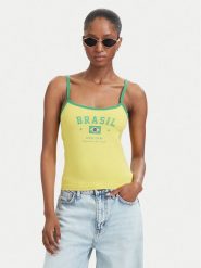 Guess T-Shirt 183097 Czerwony Classic Fit. Żółte t-shirty damskie Guess Jeans, m, z aplikacjami, z bawełny, bez kołnierzyka, bez ramiączek. Za 129.99 zł.