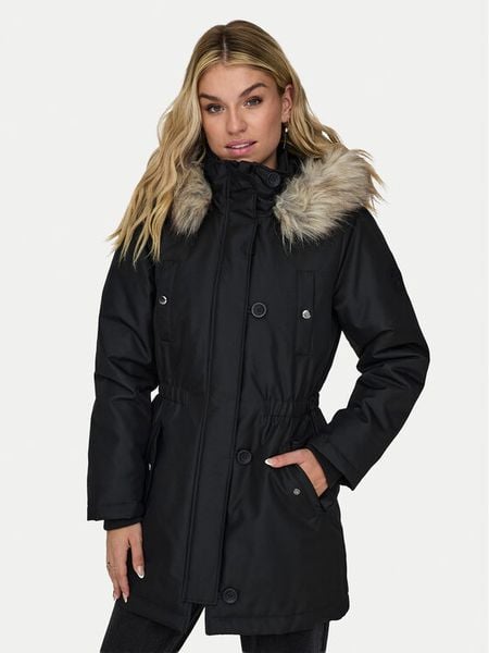 ONLY Parka Iris 15304625 Czarny Regular Fit. Czarne parki damskie ONLY, m, bez wzorów, z syntetyku, bez kaptura. Za 299.99 zł.