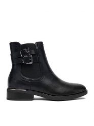 Clara Barson Botki CEO-WS6397-03 Czarny. Czarne botki damskie Clara Barson, bez wzorów, z materiału, bez obcasa, na płaskiej podeszwie, bez zapięcia. Za 149.99 zł.