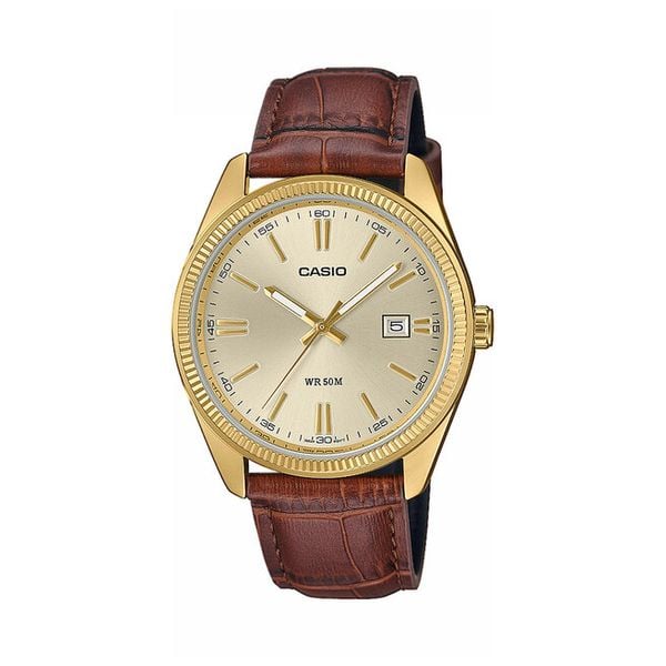 Zegarek Casio. Brązowe zegarki męskie Casio, bez wzorów. Za 309.99 zł.