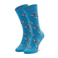 Skarpetki Happy Socks 3D Glasses. Niebieskie skarpety męskie Happy Socks, bez wzorów. Za 76.00 zł.