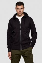 C.P. COMPANY Czarna męska bawełniana bluza z kapturem HOODED OPEN, Rozmiar L. Czarne bluzy męskie C.P. Company, l, bez wzorów, z bawełny, z kapturem. Za 1,095.00 zł.