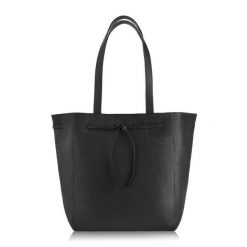 Shopperka skórzana PAOLO PERUZZI IN-64-BL czarna. Czarne shopperki damskie Paolo Peruzzi, bez wzorów, z materiału, na ramię, bez dodatków. Za 259.99 zł.