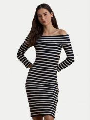 LAUREN RALPH LAUREN Sukienka codzienna 250957718001 Granatowy Slim Fit. Niebieskie sukienki damskie Lauren Ralph Lauren, na co dzień, xs, bez wzorów, z bawełny, bez kołnierzyka, bez ramiączek, proste. Za 599.99 zł.