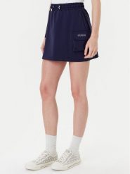 Guess Spódnica mini V5YD04 KCX42 Granatowy Regular Fit. Niebieskie spódnice damskie Guess, m, z aplikacjami, z syntetyku, mini. Za 189.99 zł.
