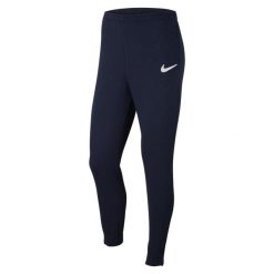 Spodnie treningowe męskie Nike FLC Park20. Białe spodnie sportowe męskie Nike, m, bez wzorów, z bawełny, na fitness i siłownię. Za 189.99 zł.