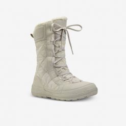 Buty turystyczne śniegowce damskie Quechua SH500 Warm wodoodporne. Brązowe obuwie trekkingowe damskie QUECHUA, bez zapięcia. W wyprzedaży za 169.99 zł.