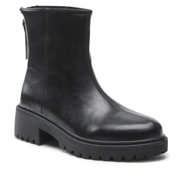 Botki Jenny Fairy. Czarne botki damskie Jenny Fairy, bez wzorów, bez obcasa, na płaskiej podeszwie, bez zapięcia. Za 169.99 zł.