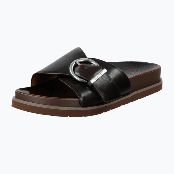 Klapki damskie GANT Mardale. Brązowe klapki damskie GANT, bez wzorów, z gumy, bez obcasa, bez zapięcia. Za 441.99 zł.