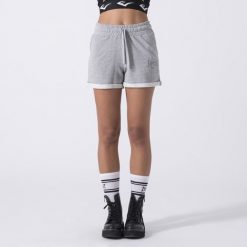 Ikoniczne Szorty Z Niezmieklej Bawelny Siwy Melanz Bawelna, Poliester. Szare szorty damskie EVERLAST, bez wzorów, z bawełny. Za 147.75 zł.