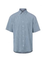 Nils Sundström koszula z krótkim rękawem z lnu Mężczyźni Modern Fit Bawełna niebieski, M. Niebieskie koszule męskie Nils Sundström, m, bez wzorów, z bawełny, bez kołnierzyka, bez ramiączek. Za 169.95 zł.