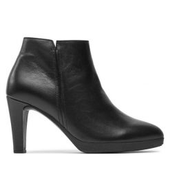 Botki Gabor. Czarne botki damskie Gabor, bez wzorów, bez obcasa, na słupku, bez zapięcia. Za 659.99 zł.