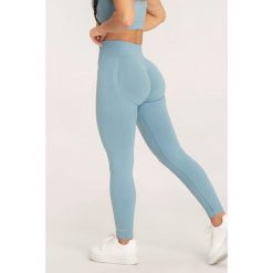 Legginsy fitness damskie Gym Glamour push up 2.0. Niebieskie legginsy damskie GYM GLAMOUR, bez wzorów. Za 169.99 zł.