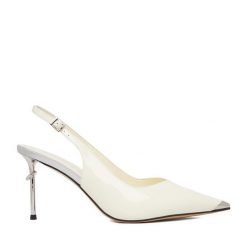 Szpilki Eva Minge. Białe szpilki damskie Eva Minge, bez wzorów, bez obcasa, na szpilce, bez zapięcia. Za 449.99 zł.