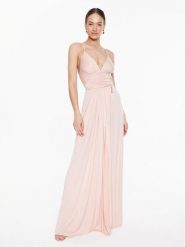 Elisabetta Franchi Sukienka wieczorowa AB-430-32E2-V700 Różowy Regular Fit. Czerwone sukienki damskie Elisabetta Franchi, bez wzorów, wizytowe, bez kołnierzyka, bez ramiączek. Za 3,829.00 zł.