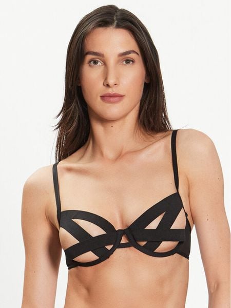 Bluebella Biustonosz z fiszbiną Emilia 40246-BK Czarny. Czarne biustonosze BlueBella, bez wzorów, z syntetyku. Za 199.99 zł.