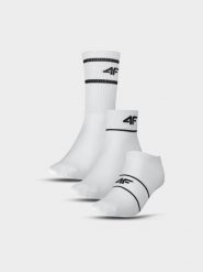 4F Skarpety casual (3-pack) uniseks - białe 35-38. Białe skarpety męskie 4F, bez wzorów, z bawełny. Za 49.99 zł.