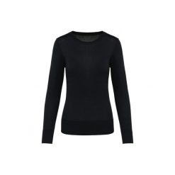 Suprima sweter z okrągłym dekoltem dla kobiet Kariban Premium. Czarne swetry nierozpinane damskie KARIBAN, na zimę, bez wzorów, z bawełny, bez kołnierzyka, bez ramiączek. Za 213.50 zł.