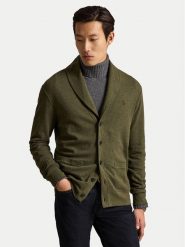 Polo Ralph Lauren Kardigan 710877008500 Zielony ciemny Regular Fit. Zielone swetry męskie Polo Ralph Lauren, l, bez wzorów, z bawełny, bez kołnierzyka, bez ramiączek. Za 1,018.99 zł.