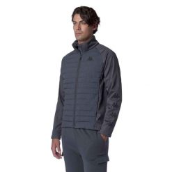 Kurtka Kappa Garret. Szare kurtki sportowe męskie Kappa, l, bez wzorów, z materiału, bez kaptura, trekkingowe. Za 337.50 zł.