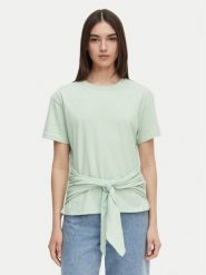 Tommy Hilfiger T-Shirt WW0WW49256 Zielony jasny Relaxed Fit. Zielone t-shirty damskie Tommy Hilfiger, s, bez wzorów, z bawełny, bez kołnierzyka, bez ramiączek. Za 289.99 zł.