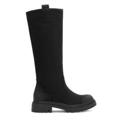 Kozaki Jenny Fairy. Czarne kozaki damskie Jenny Fairy, bez wzorów, bez obcasa, na płaskiej podeszwie, bez zapięcia. Za 139.99 zł.