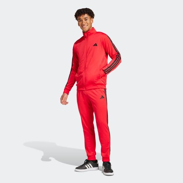 Dres męski ADIDAS fitness. Czerwone komplety dresowe męskie Adidas, l, bez wzorów, z dresówki. Za 339.99 zł.