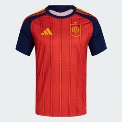 Koszulka piłkarska replika Hiszpania 26 ADIDAS domowa. Bluzki damskie Adidas, xl, bez wzorów, sportowe, bez kołnierzyka, bez ramiączek. Za 439.99 zł.