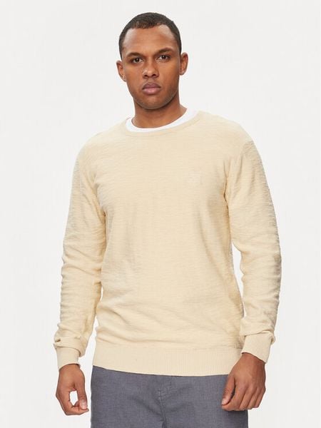 INDICODE Sweter Hugolia 30-459 Beżowy Regular Fit. Brązowe swetry męskie INDICODE, l, bez wzorów, z bawełny, bez kołnierzyka, bez ramiączek. Za 79.99 zł.