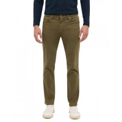 Męskie Spodnie jeansowe Mustang Style Tramper Straight Ivy Green 1016828 6421. Zielone spodnie materiałowe męskie Mustang, bez wzorów, z jeansu. Za 179.99 zł.