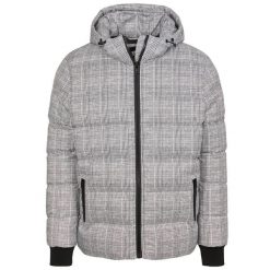 Parka Urban Classic hooded Check. Białe parki męskie Urban Classics, na zimę, m, bez wzorów, bez kołnierzyka, bez kaptura. Za 421.50 zł.