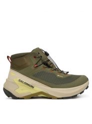 Salomon Trekkingi Genesis Mid GTX L45409400 Khaki. Brązowe botki męskie Salomon, z materiału, bez zapięcia. Za 819.99 zł.