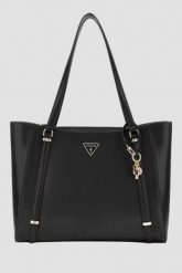 GUESS Czarna torebka damska Daryna II. Czarne shopperki damskie Guess, z aplikacjami, ze skóry, bez dodatków. W wyprzedaży za 521.99 zł.